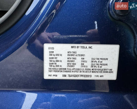 Синий Тесла Model Y, объемом двигателя 0 л и пробегом 36 тыс. км за 31000 $, фото 79 на Automoto.ua