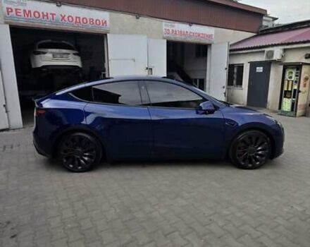 Синий Тесла Model Y, объемом двигателя 0 л и пробегом 9 тыс. км за 35000 $, фото 4 на Automoto.ua