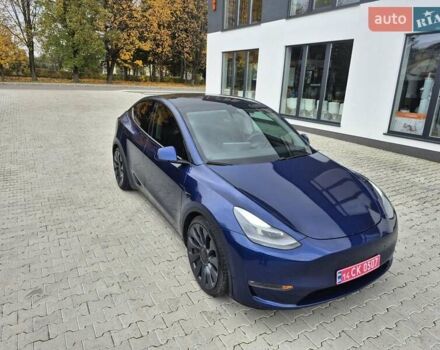Тесла Model Y 2023 в Самборе на Automoto.ua Синий Тесла Model Y, объемом двигателя 0 л и пробегом 27 тыс. км за 25500 $, фото 6 на Automoto.ua