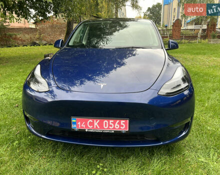 Синий Тесла Model Y, объемом двигателя 0 л и пробегом 37 тыс. км за 27270 $, фото 5 на Automoto.ua