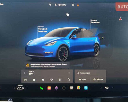 Синій Тесла Model Y, об'ємом двигуна 0 л та пробігом 24 тис. км за 25000 $, фото 13 на Automoto.ua