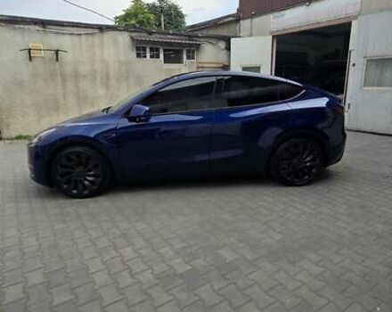 Синий Тесла Model Y, объемом двигателя 0 л и пробегом 9 тыс. км за 35000 $, фото 3 на Automoto.ua