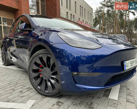 Синий Тесла Model Y, объемом двигателя 0 л и пробегом 18 тыс. км за 31200 $, фото 1 на Automoto.ua