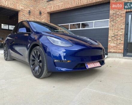 Синий Тесла Model Y, объемом двигателя 0 л и пробегом 24 тыс. км за 26900 $, фото 3 на Automoto.ua