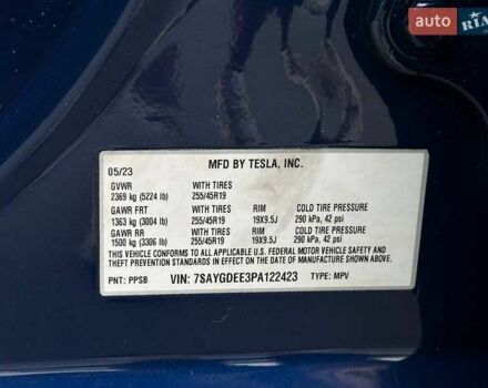 Синий Тесла Model Y, объемом двигателя 0 л и пробегом 10 тыс. км за 30494 $, фото 31 на Automoto.ua
