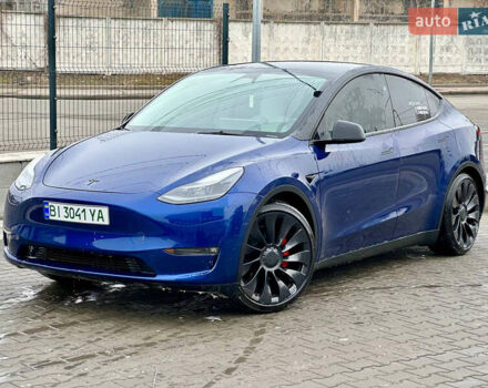 Синий Тесла Model Y, объемом двигателя 0 л и пробегом 15 тыс. км за 31400 $, фото 1 на Automoto.ua