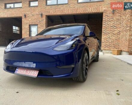 Синий Тесла Model Y, объемом двигателя 0 л и пробегом 24 тыс. км за 26900 $, фото 4 на Automoto.ua