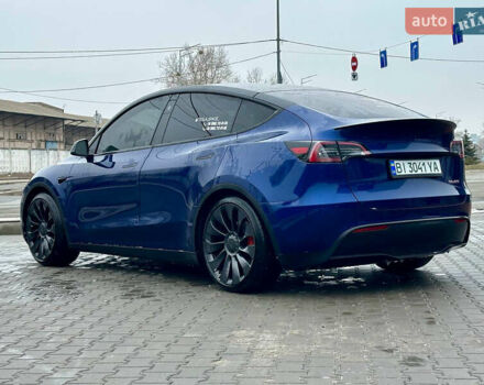 Синий Тесла Model Y, объемом двигателя 0 л и пробегом 15 тыс. км за 31400 $, фото 4 на Automoto.ua
