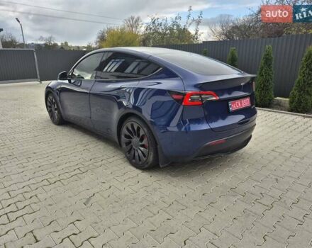 Тесла Model Y 2023 в Самборе на Automoto.ua Синий Тесла Model Y, объемом двигателя 0 л и пробегом 27 тыс. км за 25500 $, фото 3 на Automoto.ua