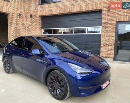Синий Тесла Model Y, объемом двигателя 0 л и пробегом 24 тыс. км за 26900 $, фото 2 на Automoto.ua