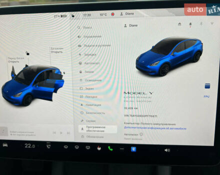Синий Тесла Model Y, объемом двигателя 0 л и пробегом 32 тыс. км за 32800 $, фото 22 на Automoto.ua