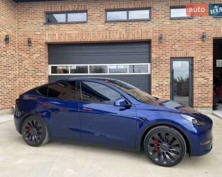 Синий Тесла Model Y, объемом двигателя 0 л и пробегом 24 тыс. км за 26900 $, фото 1 на Automoto.ua