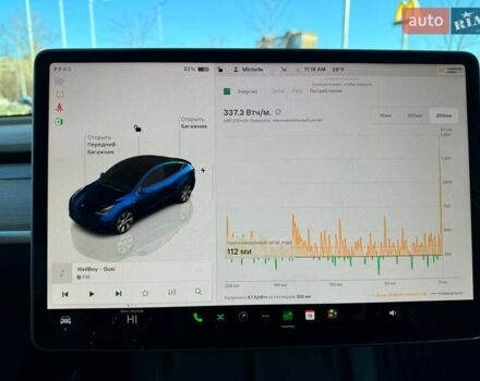 Синий Тесла Model Y, объемом двигателя 0 л и пробегом 48 тыс. км за 32990 $, фото 22 на Automoto.ua