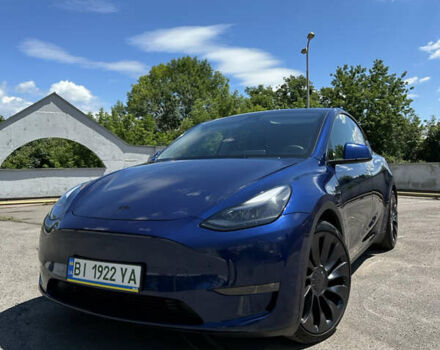 Синий Тесла Model Y, объемом двигателя 0 л и пробегом 15 тыс. км за 33000 $, фото 1 на Automoto.ua