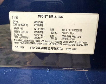 Синий Тесла Model Y, объемом двигателя 0 л и пробегом 46 тыс. км за 31900 $, фото 21 на Automoto.ua