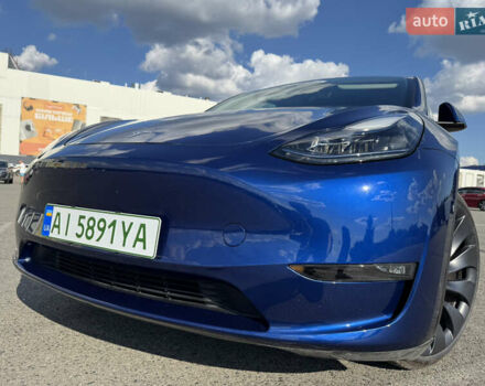 Синій Тесла Model Y, об'ємом двигуна 0 л та пробігом 17 тис. км за 32500 $, фото 1 на Automoto.ua