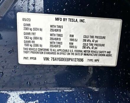 Синий Тесла Model Y, объемом двигателя 0 л и пробегом 59 тыс. км за 25500 $, фото 3 на Automoto.ua