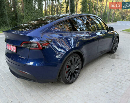 Синий Тесла Model Y, объемом двигателя 0 л и пробегом 49 тыс. км за 27900 $, фото 2 на Automoto.ua