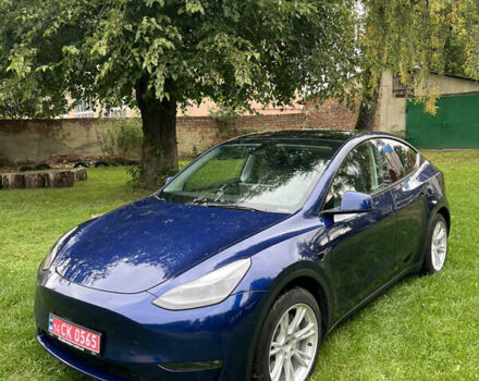 Синий Тесла Model Y, объемом двигателя 0 л и пробегом 37 тыс. км за 27270 $, фото 1 на Automoto.ua