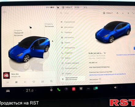 Синий Тесла Model Y, объемом двигателя 0 л и пробегом 46 тыс. км за 31900 $, фото 7 на Automoto.ua
