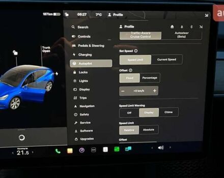 Синий Тесла Model Y, объемом двигателя 0 л и пробегом 35 тыс. км за 29000 $, фото 9 на Automoto.ua