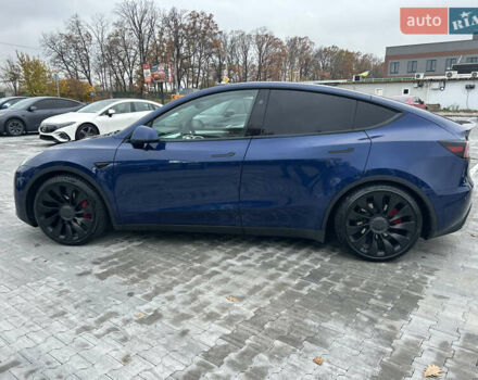 Синий Тесла Model Y, объемом двигателя 0 л и пробегом 48 тыс. км за 31600 $, фото 7 на Automoto.ua