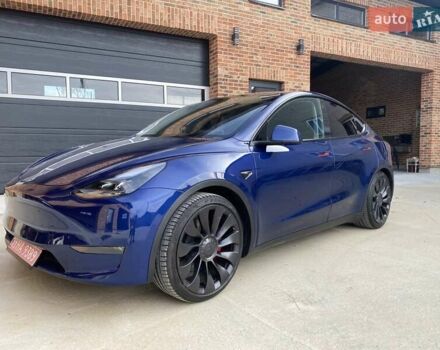 Синий Тесла Model Y, объемом двигателя 0 л и пробегом 24 тыс. км за 26900 $, фото 9 на Automoto.ua