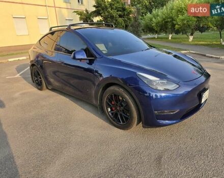 Синий Тесла Model Y, объемом двигателя 0 л и пробегом 51 тыс. км за 26400 $, фото 5 на Automoto.ua