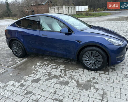 Синий Тесла Model Y, объемом двигателя 0 л и пробегом 47 тыс. км за 32000 $, фото 1 на Automoto.ua