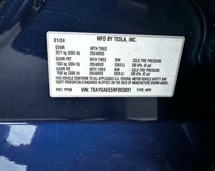 Синий Тесла Model Y, объемом двигателя 0 л и пробегом 43 тыс. км за 27500 $, фото 6 на Automoto.ua