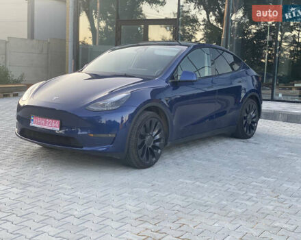 Синий Тесла Model Y, объемом двигателя 0 л и пробегом 27 тыс. км за 26500 $, фото 3 на Automoto.ua