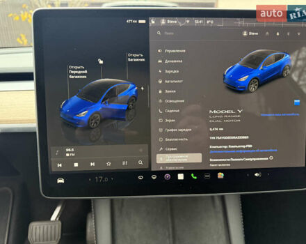 Синий Тесла Model Y, объемом двигателя 0 л и пробегом 9 тыс. км за 26900 $, фото 13 на Automoto.ua