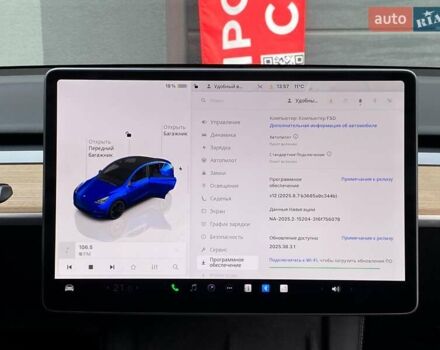 Синий Тесла Model Y, объемом двигателя 0 л и пробегом 16 тыс. км за 36999 $, фото 21 на Automoto.ua