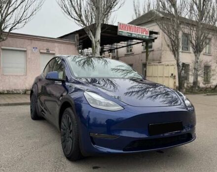 Синий Тесла Model Y, объемом двигателя 0 л и пробегом 27 тыс. км за 25999 $, фото 1 на Automoto.ua