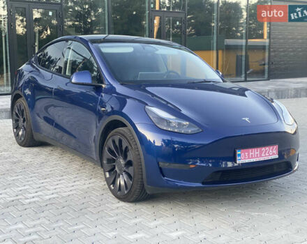 Синий Тесла Model Y, объемом двигателя 0 л и пробегом 27 тыс. км за 26500 $, фото 7 на Automoto.ua