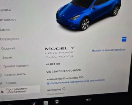 Синий Тесла Model Y, объемом двигателя 0 л и пробегом 44 тыс. км за 25000 $, фото 15 на Automoto.ua