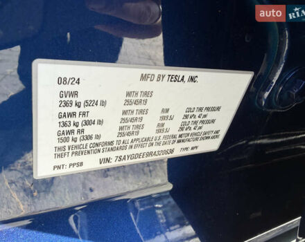Синий Тесла Model Y, объемом двигателя 0 л и пробегом 12 тыс. км за 31500 $, фото 11 на Automoto.ua