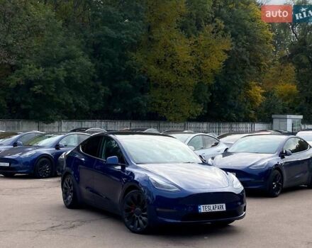 Синий Тесла Model Y, объемом двигателя 0 л и пробегом 16 тыс. км за 36999 $, фото 1 на Automoto.ua
