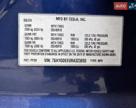 Синій Тесла Model Y, об'ємом двигуна 0 л та пробігом 11 тис. км за 32000 $, фото 11 на Automoto.ua