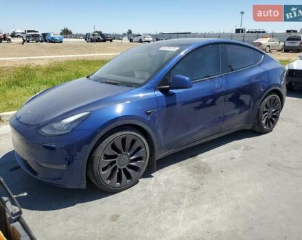Синий Тесла Model Y, объемом двигателя 0 л и пробегом 42 тыс. км за 9900 $, фото 1 на Automoto.ua