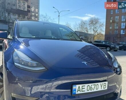 Синий Тесла Model Y, объемом двигателя 0 л и пробегом 50 тыс. км за 22999 $, фото 1 на Automoto.ua
