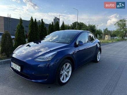 Синий Тесла Model Y, объемом двигателя 0 л и пробегом 58 тыс. км за 26900 $, фото 1 на Automoto.ua