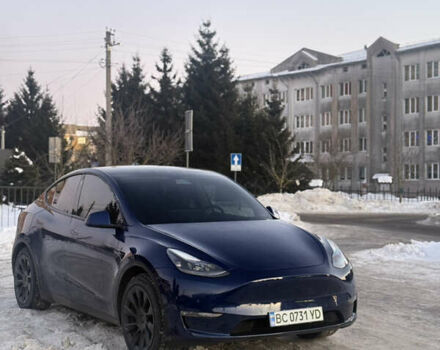 Синий Тесла Model Y, объемом двигателя 0 л и пробегом 40 тыс. км за 22000 $, фото 1 на Automoto.ua