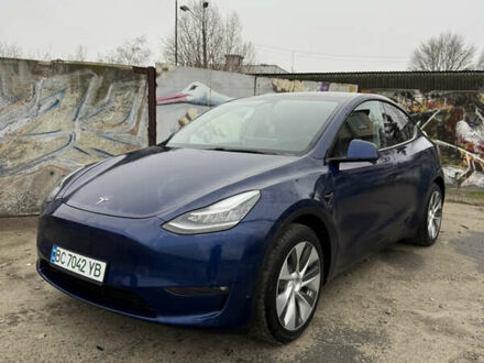 Синий Тесла Model Y, объемом двигателя 0 л и пробегом 100 тыс. км за 21400 $, фото 1 на Automoto.ua