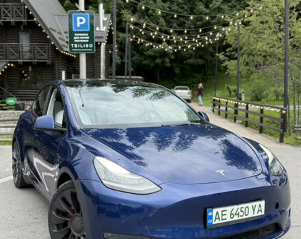 Синий Тесла Model Y, объемом двигателя 0 л и пробегом 30 тыс. км за 23700 $, фото 1 на Automoto.ua