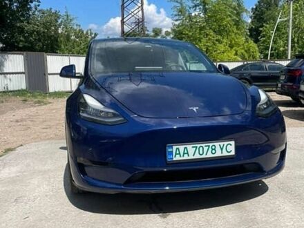Синий Тесла Model Y, объемом двигателя 0 л и пробегом 129 тыс. км за 20350 $, фото 1 на Automoto.ua