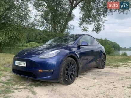 Синий Тесла Model Y, объемом двигателя 0 л и пробегом 75 тыс. км за 22900 $, фото 1 на Automoto.ua