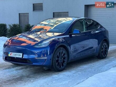 Синий Тесла Model Y, объемом двигателя 0 л и пробегом 155 тыс. км за 19900 $, фото 1 на Automoto.ua