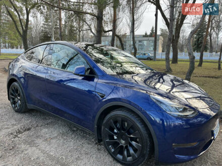 Синий Тесла Model Y, объемом двигателя 0 л и пробегом 72 тыс. км за 27500 $, фото 1 на Automoto.ua