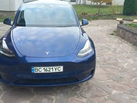 Синий Тесла Model Y, объемом двигателя 0 л и пробегом 74 тыс. км за 26500 $, фото 1 на Automoto.ua